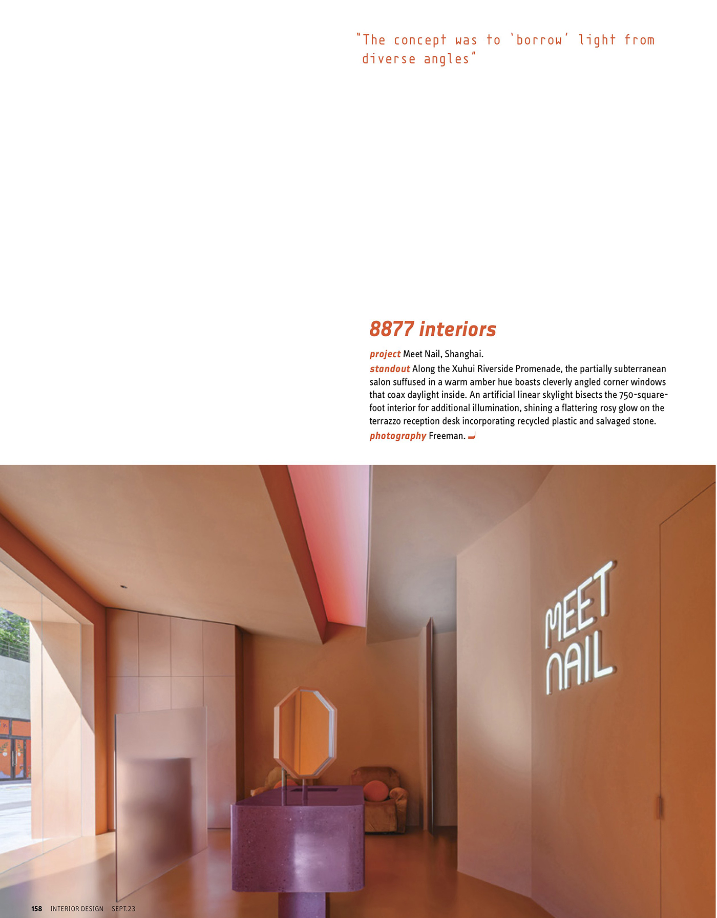 “MEET NAIL” 登上美国杂志“Interior Design” - 媒体 - 8877 Interiors|上海彦霏设计有限公司-上海 ...